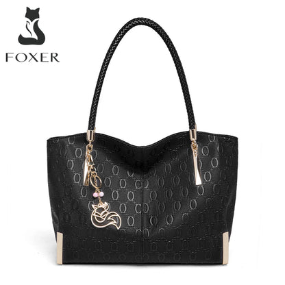 FOXER Elegant Split Leather Handbag