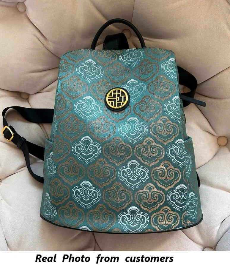 2026 New ZOOLER Handmade Cow Leather Backpack Luxury Large Capacity Backpack Chinese Style Backpack#JH936