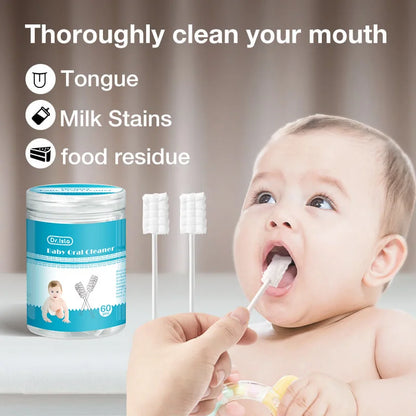 MAMIJOY 30/60pcs Disposable Baby Oral Cleaning Sticks
