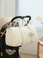 Newborn Baby Care Diaper Bag Mummy Shoulder Bag Embroidery Quilted Stroller Diaper Storage Organizer Large Handbags