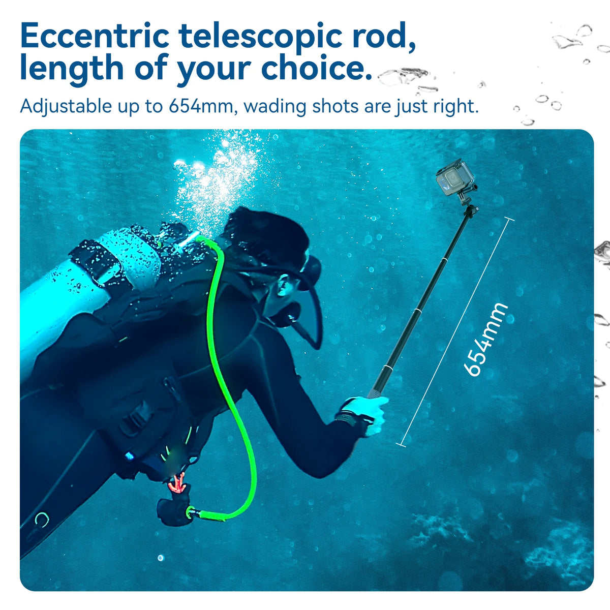 TELESIN Waterproof Divng Selfie Stick