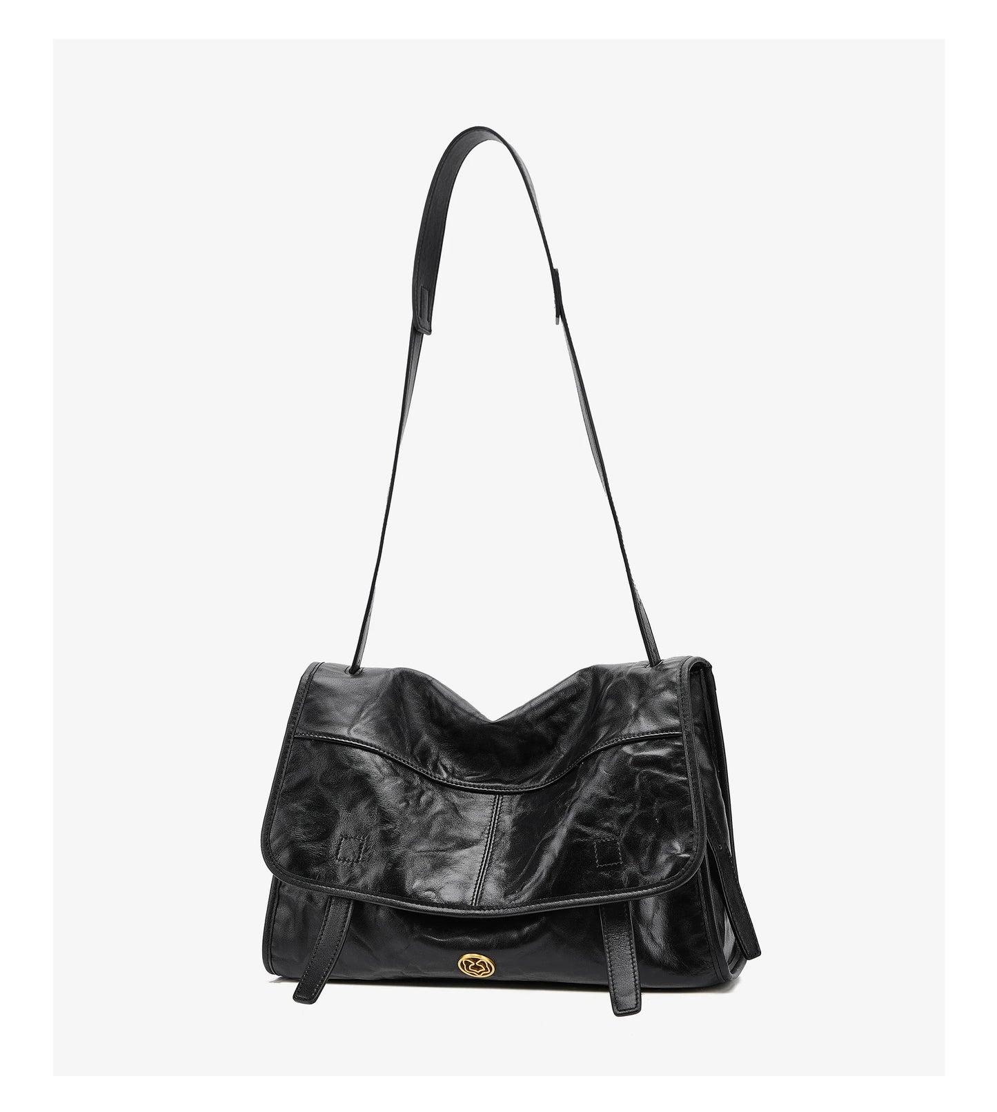 FOXER Wrinkled Genuine Leather Women's Crossbody Bag