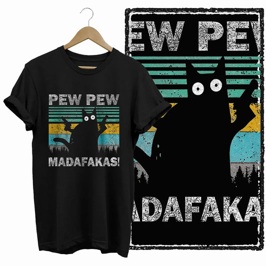 COOLMIND Black Cat Graphic Cotton T-Shirt | Women's Design Collection