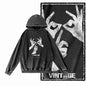After Dark Acid-Washed Black Graphic Hoodie
