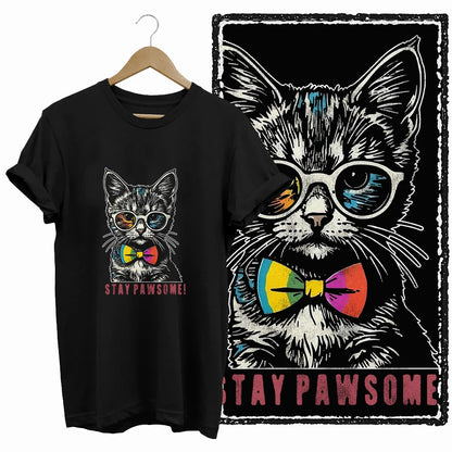 COOLMIND Cat Lover Graphic Cotton T-Shirt | Women's Relaxed Fit