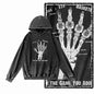 Courtside Basketball Graphic Acid-Washed Black Hoodie