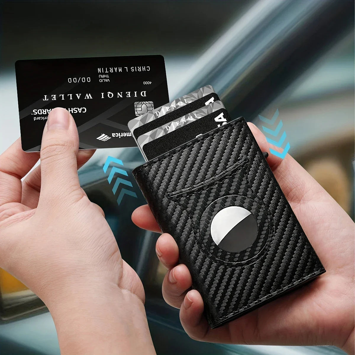 C2406H2 Slim Card Wallet with AirTag Pocket