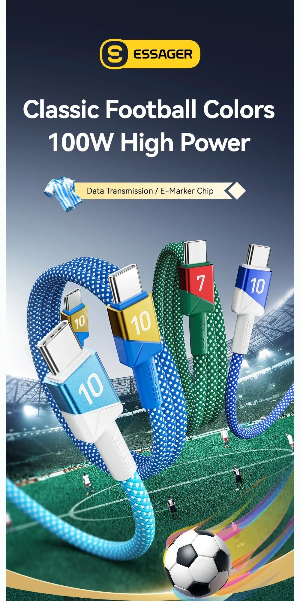 Essager 100W 5A USB C to USB C Cable - ShopHub