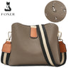 FOXER Brand New Shoulder Bag for Women PU Leather Retro Large Capacity Bucket Bag Female Crossbody Purse Tote Commuting Purse