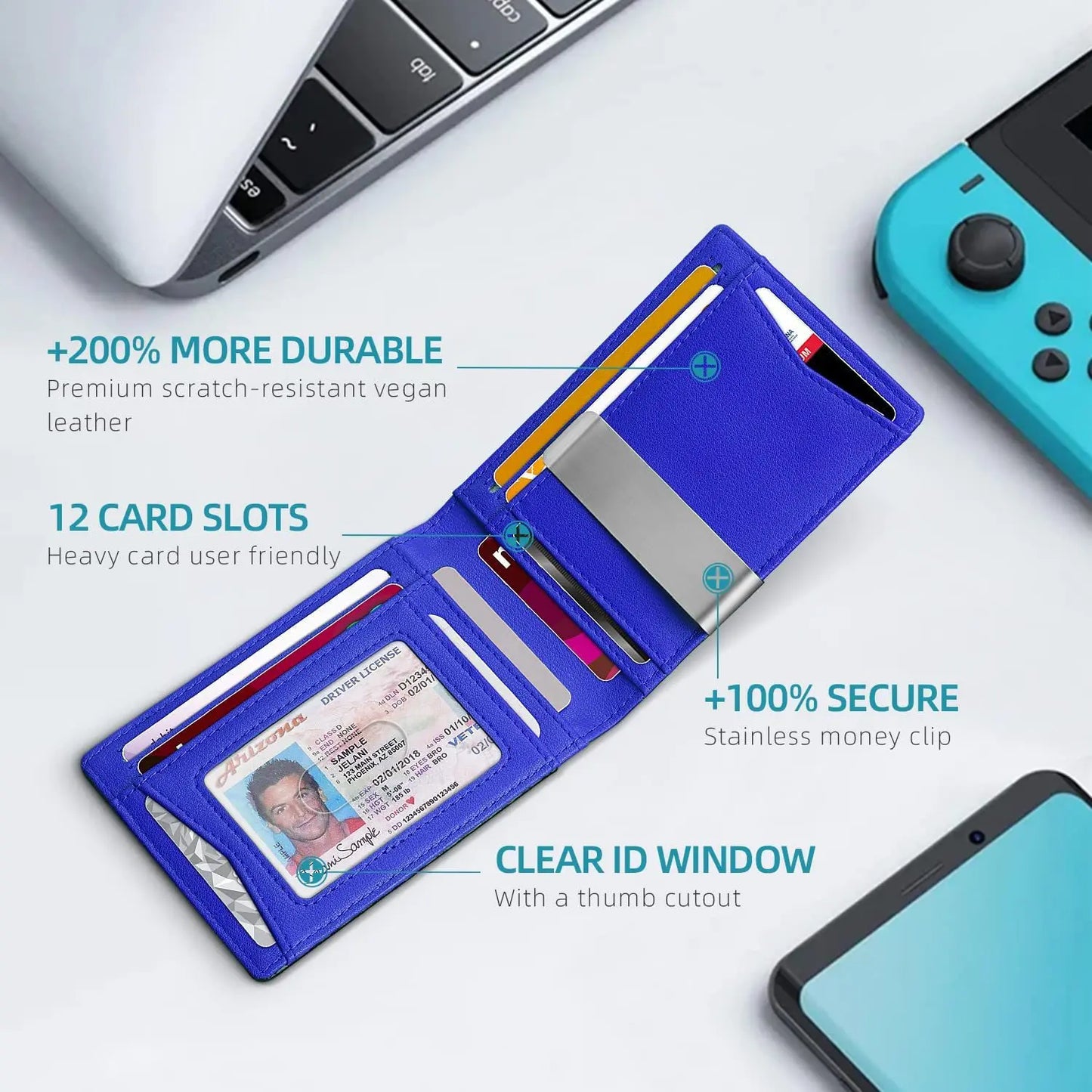 Rfid Microfier Leather Men's Luxury Wallets