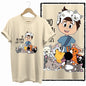 COOLMIND 100% Cotton Beige Cat Print Exclusive Graphic Women T Shirt Big Size Loose Cotton Cat Lover Women T Shirt Lovely Cat Te