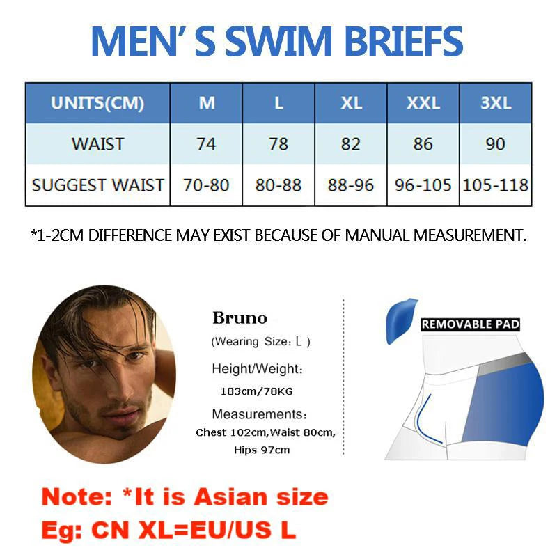 DATIFER Mens Swim Briefs