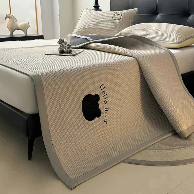 Cooling rattan bed mat set from ShopHub NZ, lightweight mattress pads designed for summer comfort and breathability.