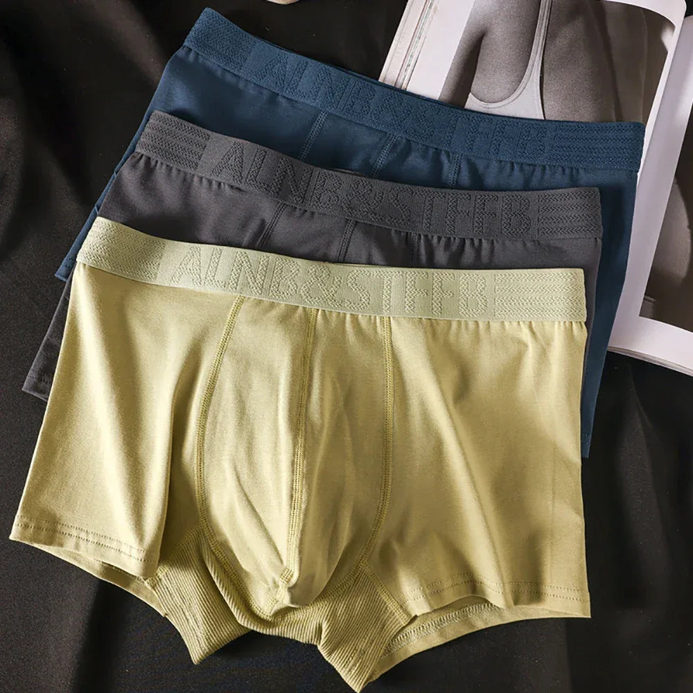 Men's 3 Pack 100% Cotton Antibacterial Boxer Shorts - ShopHub