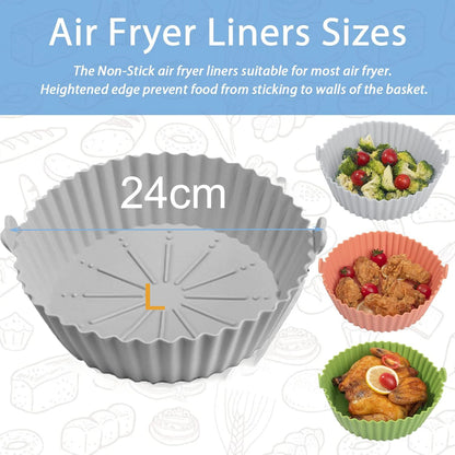 Silicone Round Air Fryer Liner Set
