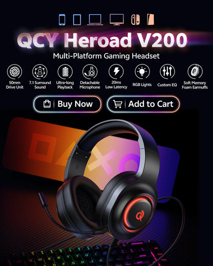 QCY Heroad V200 Gaming Headset