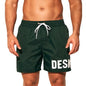 DESMIIT S88 Letter-Print Swim Shorts with Drawstring