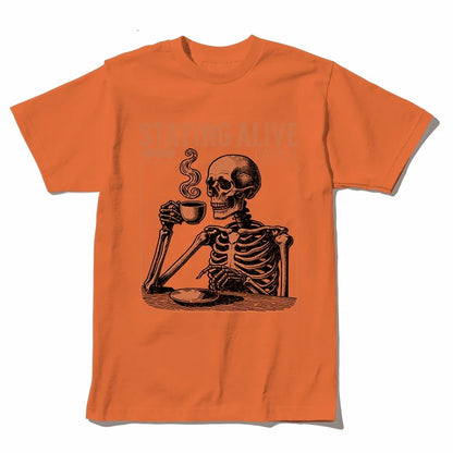 COOLMIND U0020 Skull Graphic Cotton Tee