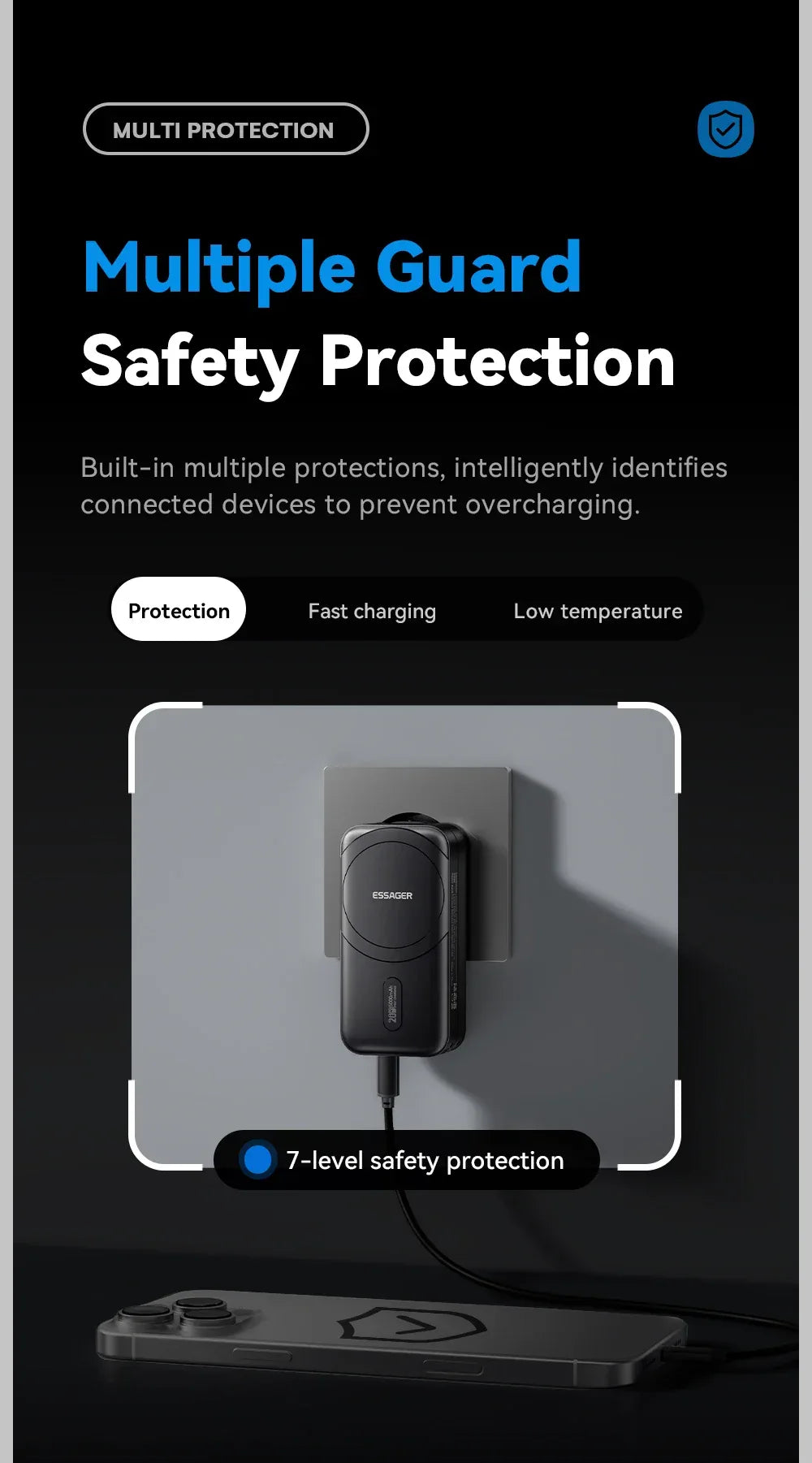 【NEW】Essager 3-in-1 Magnetic 65W GaN Charger and Wireless Power Bank - ShopHub