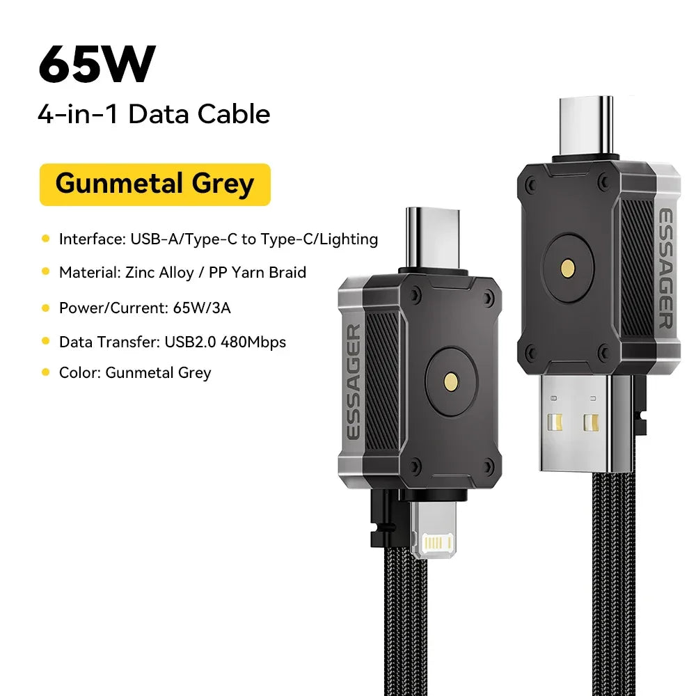 Essager 65W 4 in 1 USB C Cable - ShopHub