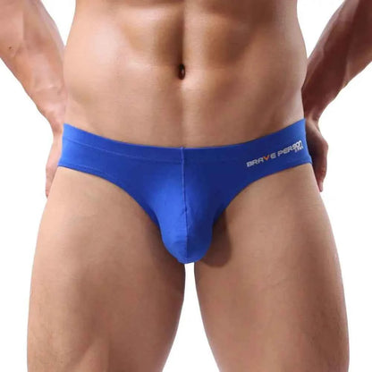 BRAVE PERSON Sexy Men's Briefs Cotton Underwear U Convex Pouch Low Waist