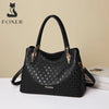 FOXER Lady's Handbag Genuine Leather 2026 Elegant Female Shoulder Bag Luxury Design Crossbody Bag Diamond Embossing Commute Work