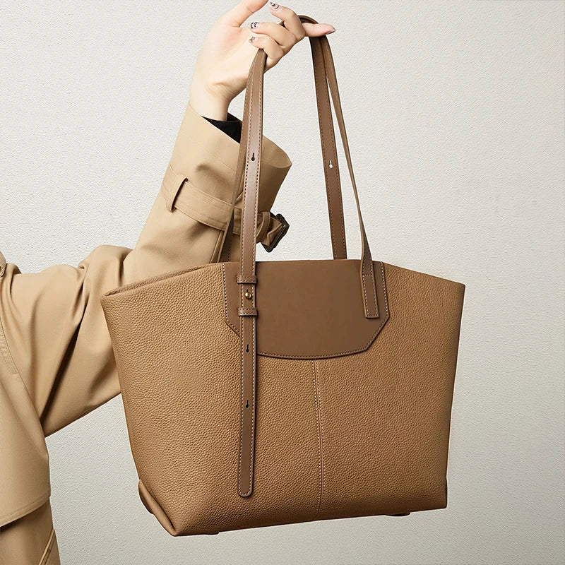 FOXER Luxury Cow Leather Tote Bag