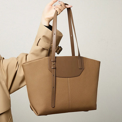 FOXER Luxury Cow Leather Tote Bag