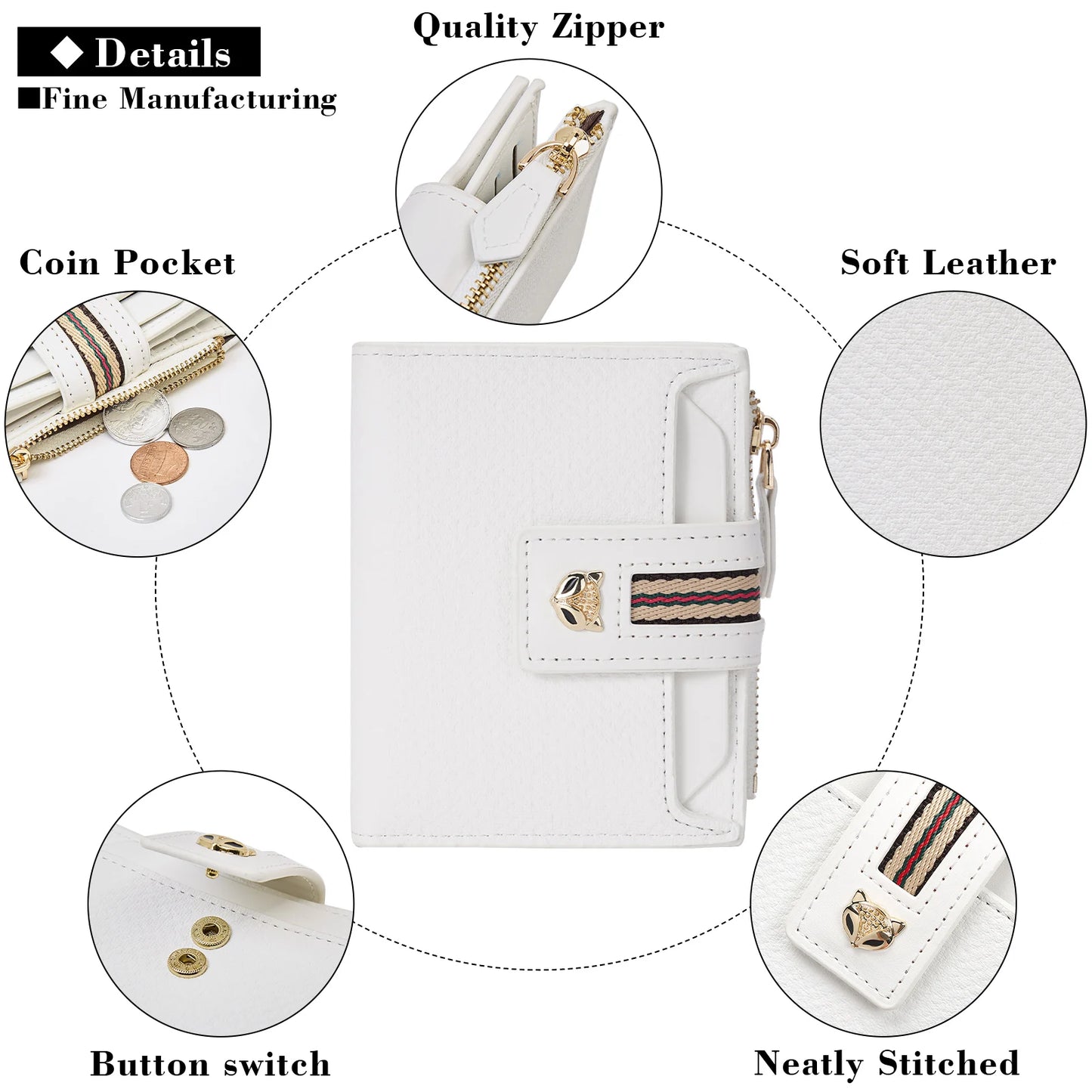 FOXER Synthetic Leather Short Wallet for Women
