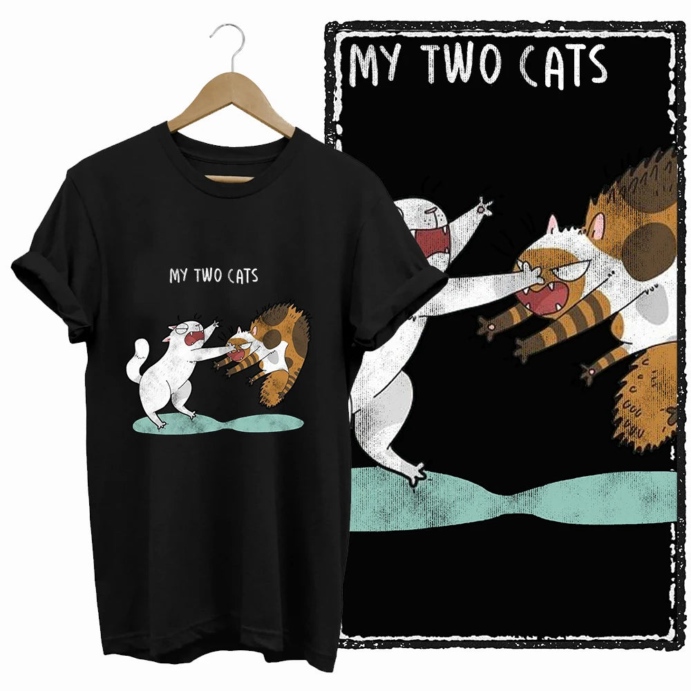 COOLMIND Black Cat Graphic T-Shirt | Women's 50-Design