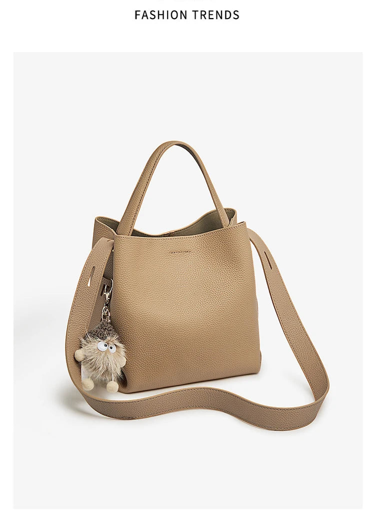 FOXER Genuine Leather Handbag — Premium Women's Shoulder Bag