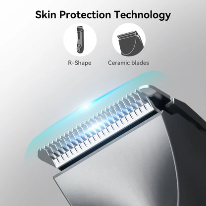 Kensen S10 Electric Groin Hair Trimmer for Men - Waterproof Body Groomer with Replaceable Ceramic Blade