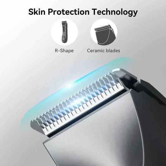 Kensen S10 Electric Groin Hair Trimmer for Men - Waterproof Body Groomer with Replaceable Ceramic Blade