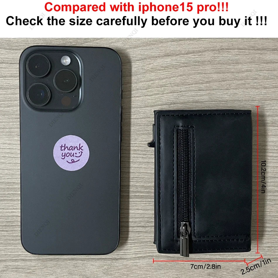 Rfid Credit Card Holder Mens Wallet Luxury Brand Bank Cardholder Cass Carbon Fiber Minimalist Walet Purse Smart Wallets for Men