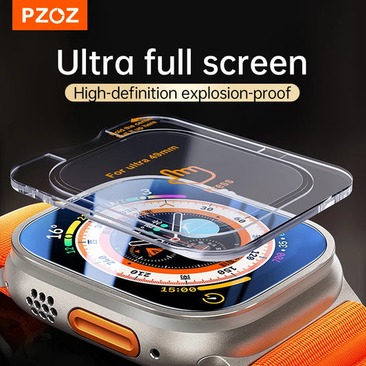PZOZ Apple Watch Ultra 49mm Tempered Glass Screen Protector – 2-Pack