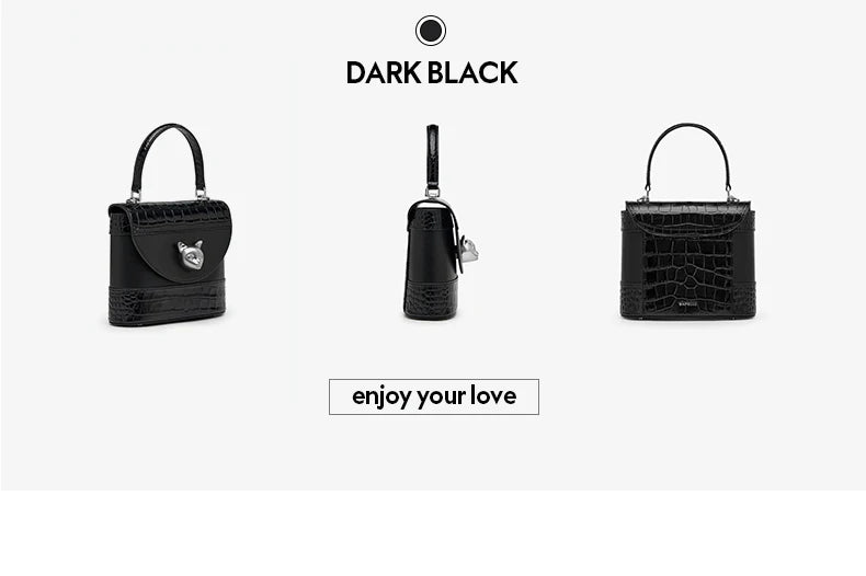 BAFELLI Crocodile-Grain Leather Bucket Bag