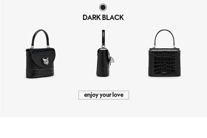 BAFELLI Crocodile-Grain Leather Bucket Bag