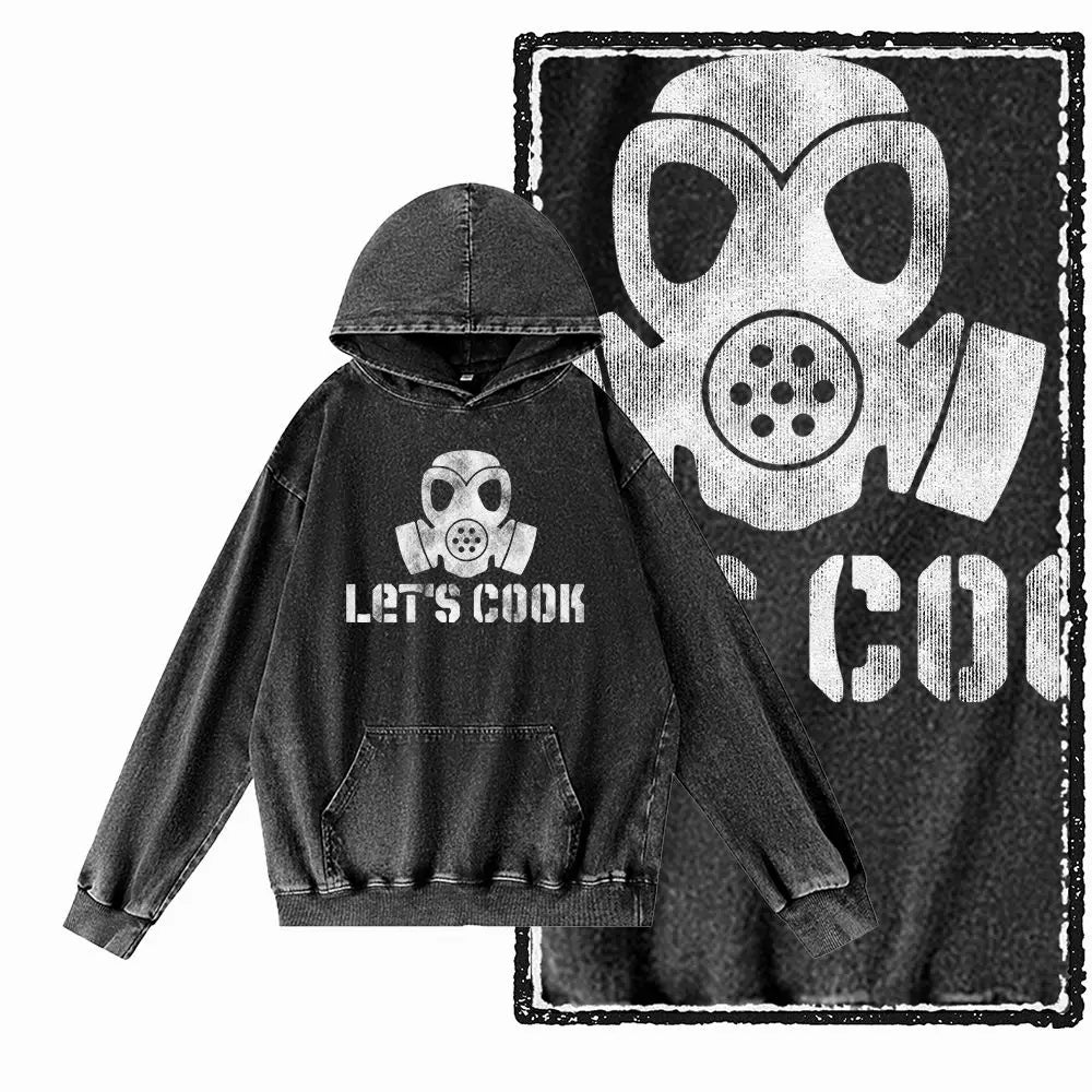 Heisenberg Graphic Acid-Washed Black Hoodie