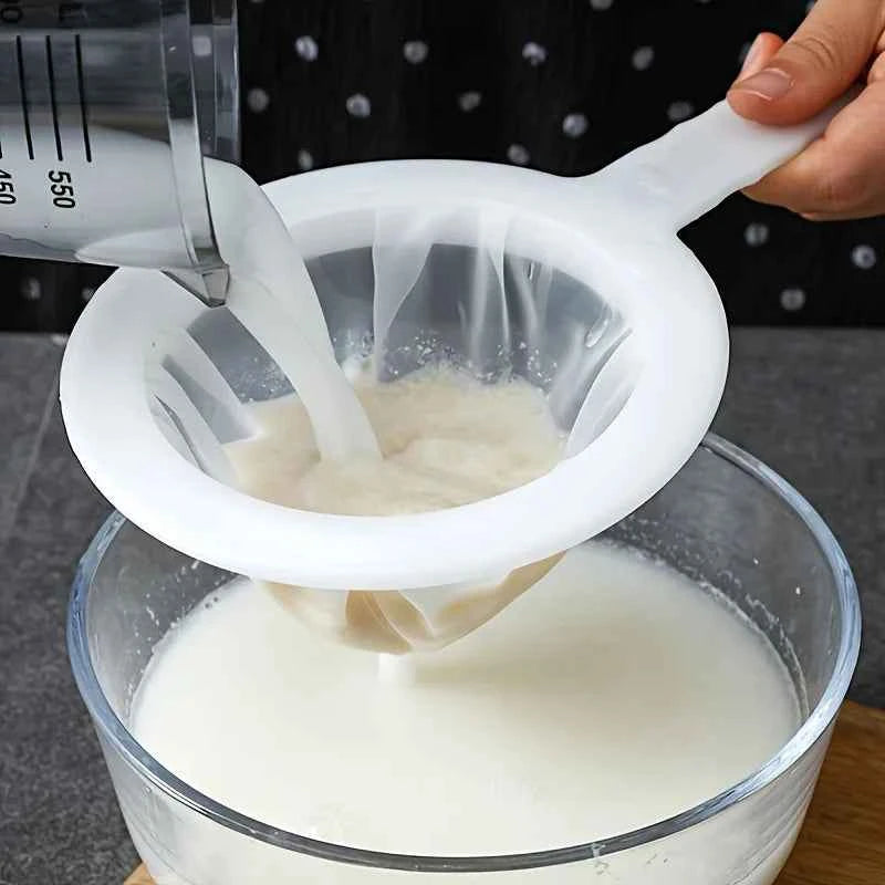 100 Mesh Fine Mesh Strainer, Hanging Food Filter for Wine, Tea, Soy Milk, Juice & Baking, Reusable Kitchen Strainer Tool