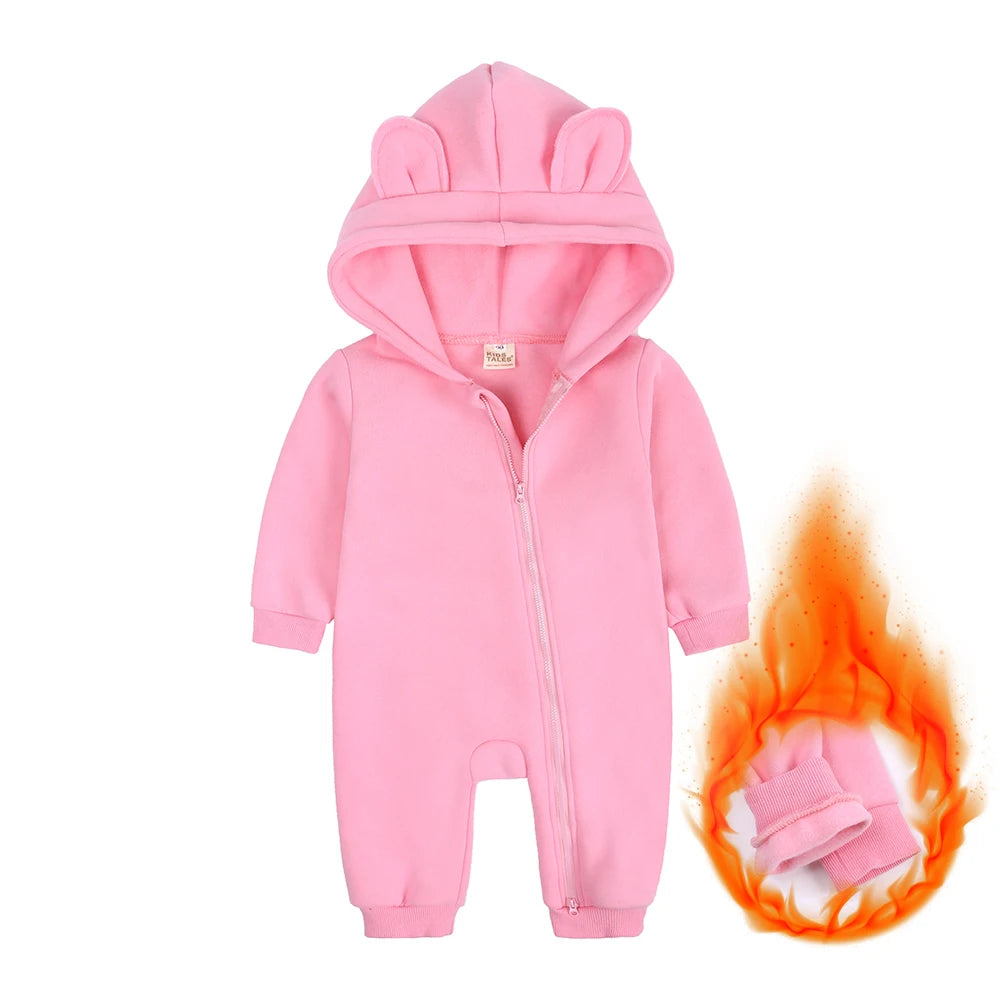 Kids Tales Little Bear Cotton-Blend Zip Baby Romper