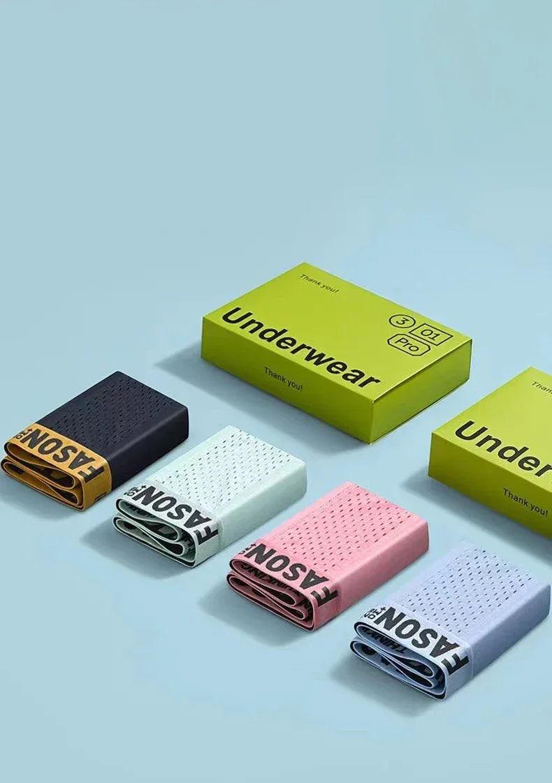 Men's 4 Pack Mesh Ice Silk Boxer Shorts - ShopHub