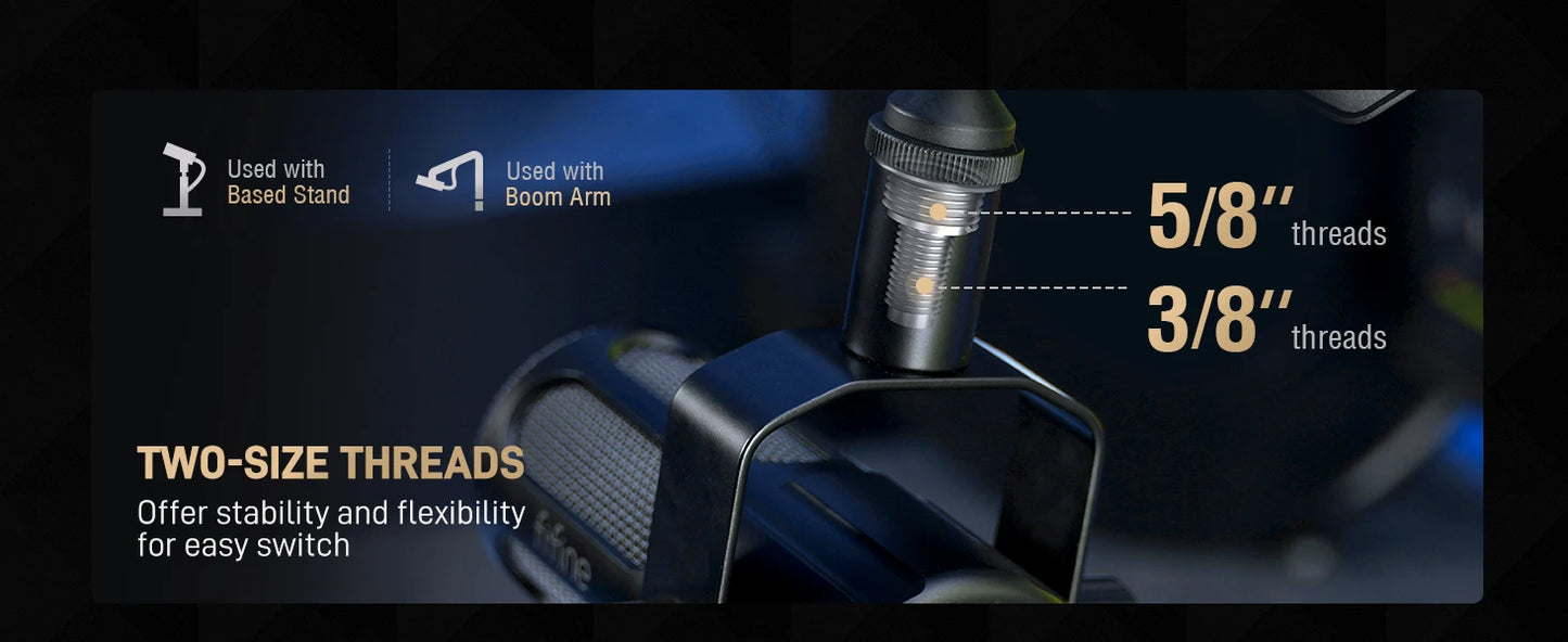 FIFINE Dynamic Podcast Microphone: Elevate Your Sound Quality for Streaming and Recording