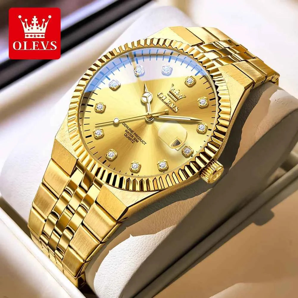 OLEVS 2989 Men Watch - Fashion Dial, High Quality Quartz Movement, Night-Light Function, Waterproof Elegance