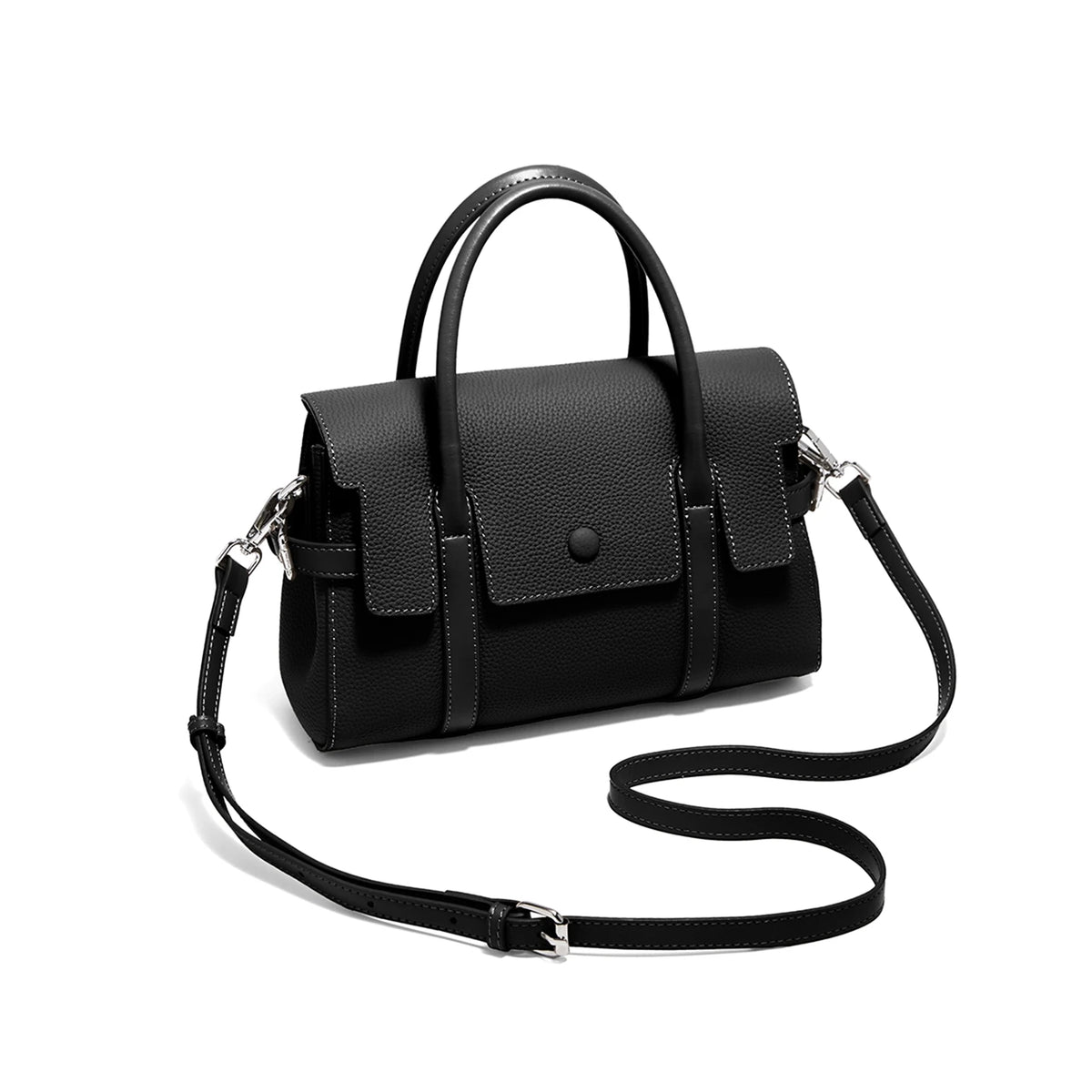 FOXER Retro Luxury Top-handle Bag for Women Genuine Leather Laies Shoulder Bag Female Crossbody Handbag Work Purse 2026 New