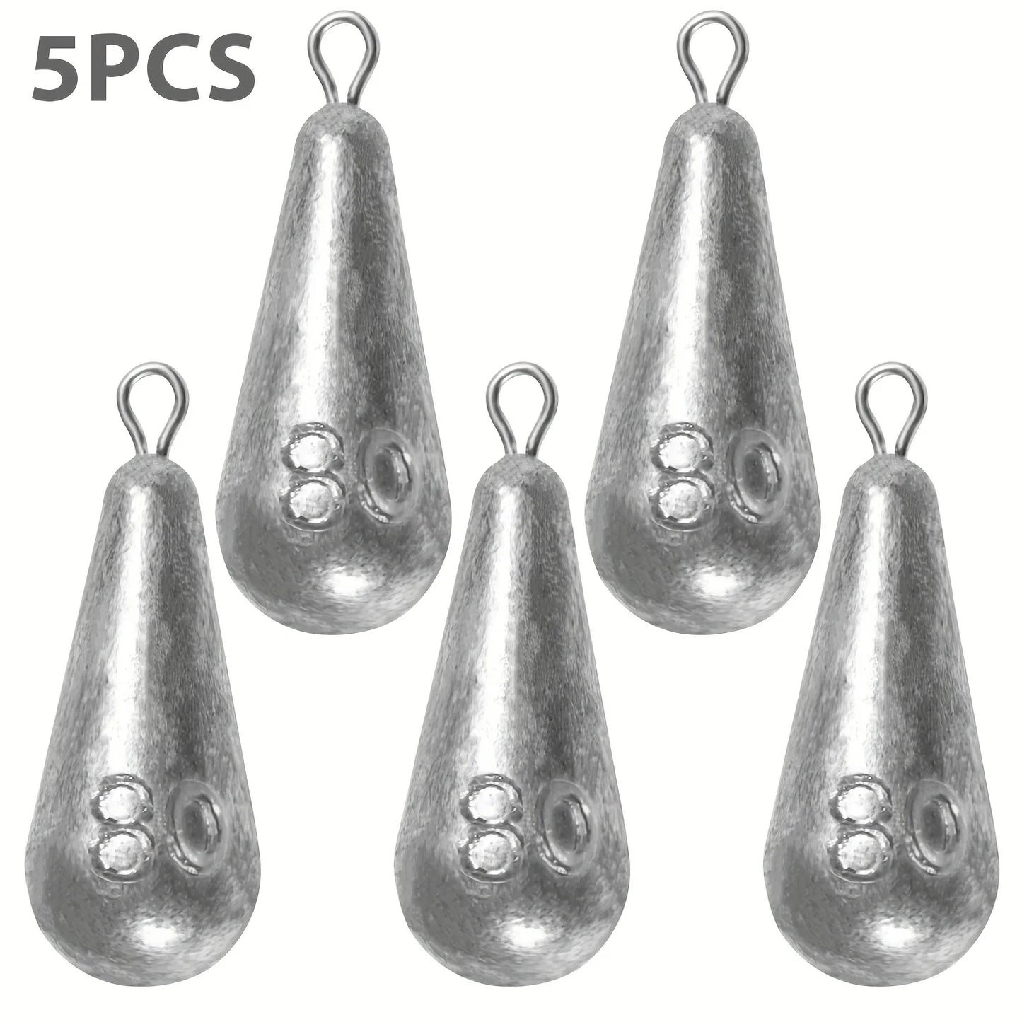 Teardrop Fishing Sinkers – Lead Weights for Bass (10 Sizes) Habicare