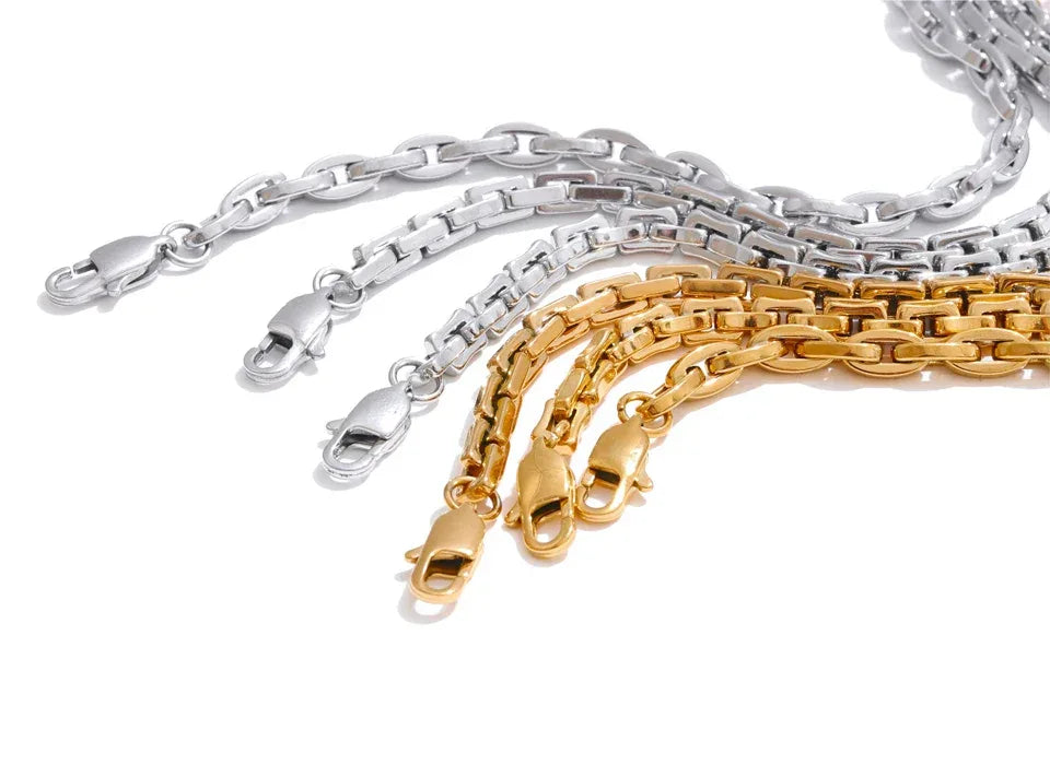 22cm High Quality Stainless Steel Metal Chain Bracelet Bangle - ShopHub