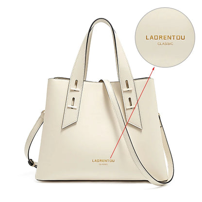 High Quality Women Split Leather Handbag Fashion Workplace Big Capacity Tote Bag Commuter Crossbody Shoulder Bags Mother's Gift