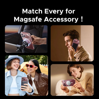 UGREEN Never Yellow PC Magnetic Case for iPhone 18 17 Pro 18Pro Max Shockproof Anti-Yellowing Clear Hard Cover for MagSafe Cases