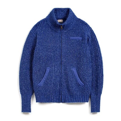 MADEN Heavyweight Mock-Neck Zip Cardigan