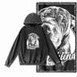 Vintage Dog Graphic Acid-Washed Black Hoodie